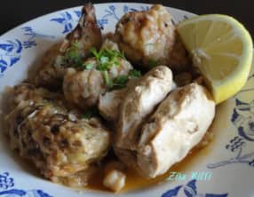 Beignets de chou fleur frits sauce blanche