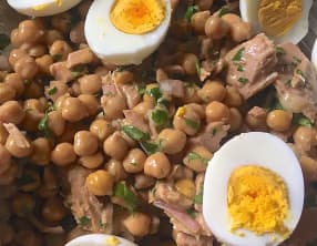 Salade de pois chiches au thon