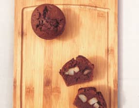 Muffins poire chocolat caramel