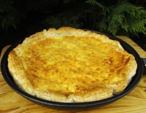 Quiche au jambon fumé et à la cancoillotte