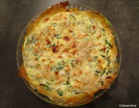 Tarte filo au chou kale et pastrami
