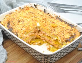 Lasagnes de crêpes au saumon