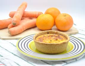 Quiches carottes et lardons au lait de coco