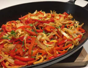 Fajitas poivrons et oignons