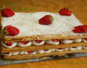 Millefeuilles fraises chantilly
