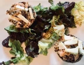 Champignons farcis au saumon