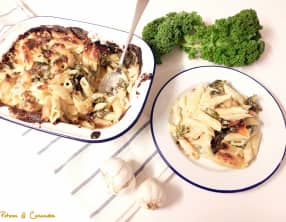 Mac and cheese au kale