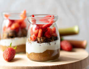 Trifle fraise-rhubarbe
