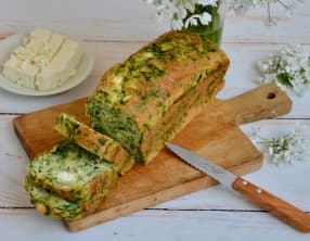 Cake feta épinards
