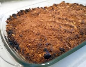 Crumble poire chocolat et noisette