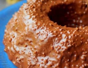 Cake au chocolat glaçage rocher