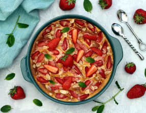 Gratin aux fraises et amandes