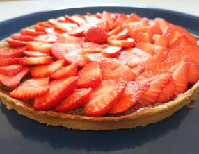 Tarte fraise rhubarbe