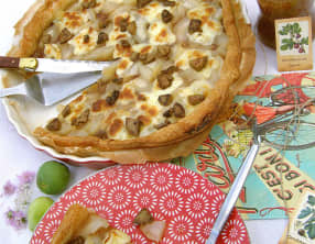 Tarte au chutney de figues et au foie gras