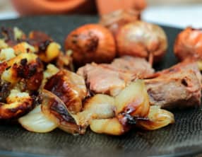 Onglet de veau aux échalotes confites