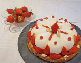 Tarte aux fraises et nougat