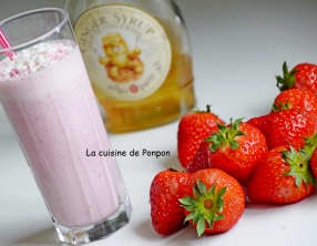 Boisson aux fraises et sirop de gingembre