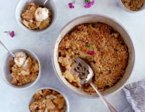 Crumble aux pommes très gourmand