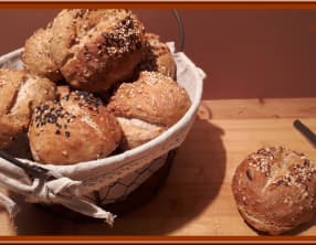 Pains serviettes aux graines