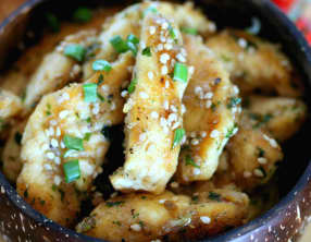 Poulet frit aux graines de sésame