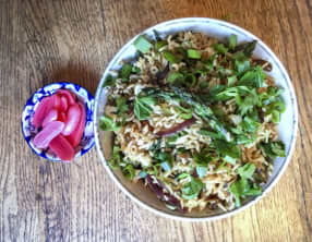 Riz sauté aux asperges vertes