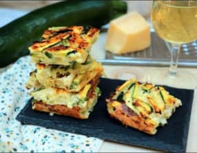 Scarpaccia aux courgettes et parmesan