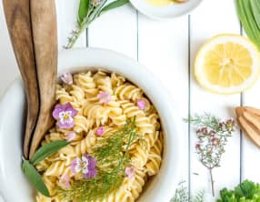 Salade de pâtes aux herbes sauvages