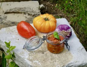 Compotée de tomates anciennes