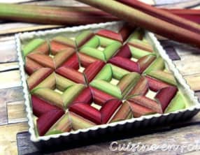 Tarte graphique à la rhubarbe