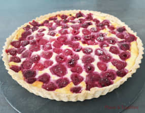 Tarte pâtissière aux framboises et à la ricotta