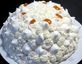 Dôme glacé coco, abricot, passion