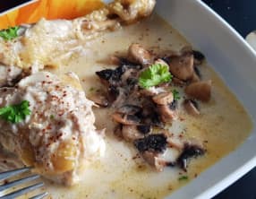 Poulet à la crème et raifort