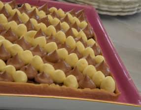 Tarte passion, chocolat caramel