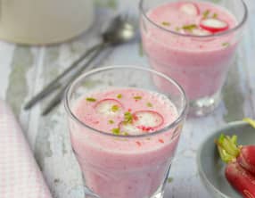 Soupe glacée de radis au vinaigre de framboise