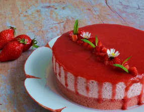 Cheesecake fraise sans cuisson