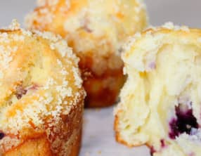 Briochettes Streusel aux Myrtilles