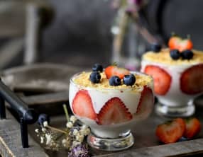 Tiramisu sans oeufs aux fraises