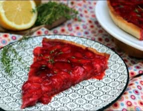 Tarte aux fraises rôties et au thym