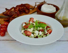 Salade de fèves au chèvre frais