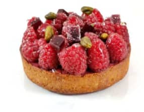 Tarte framboise pistache