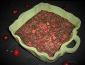 Clafoutis au chocolat et aux cerises