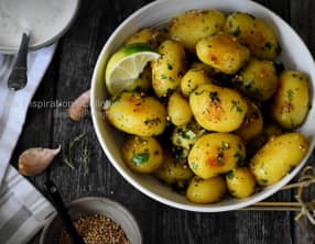 Pommes de terre sautées au persil et moutarde