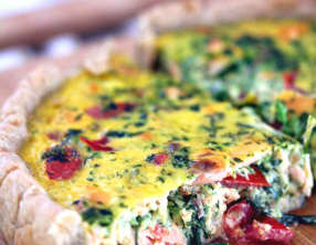 Quiche au saumon et herbes fraiches