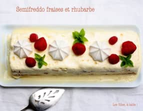 Semifreddo fraises rhubarbe