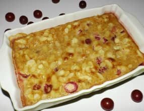 Clafoutis prunes, mascarpone et amandes