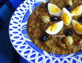Slata mechouia-salade grillée à l'ancienne