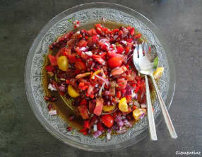 Salade de tomates aux grains de grenade de Yotam Ottolenghi