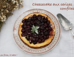 Cheesecake aux cerises confites