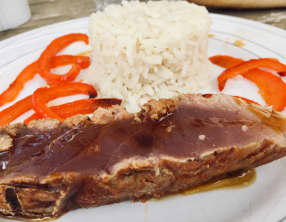 Pavé de thon mariné au paprika