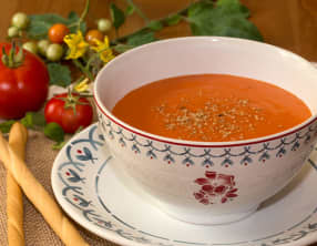 Crème de tomate à la coco